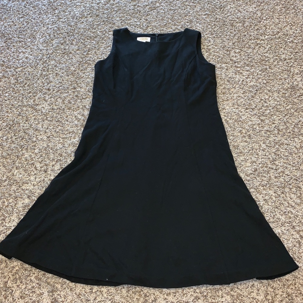 Talbots Womens Petite Black Sleeveless Dress Small